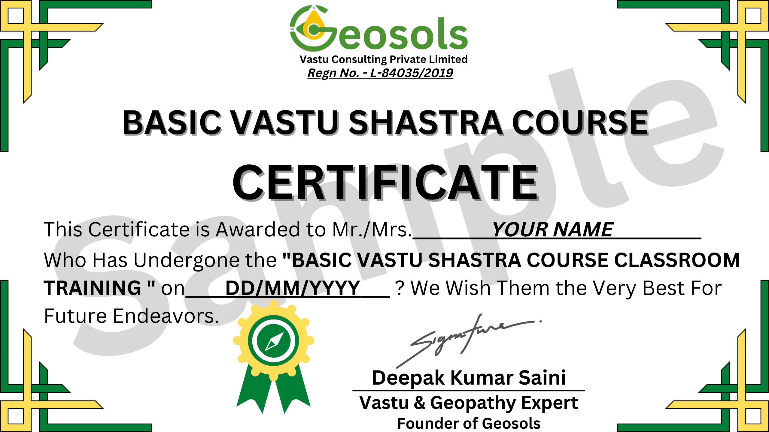 Basic Vastu Shastra Course Classroom Training